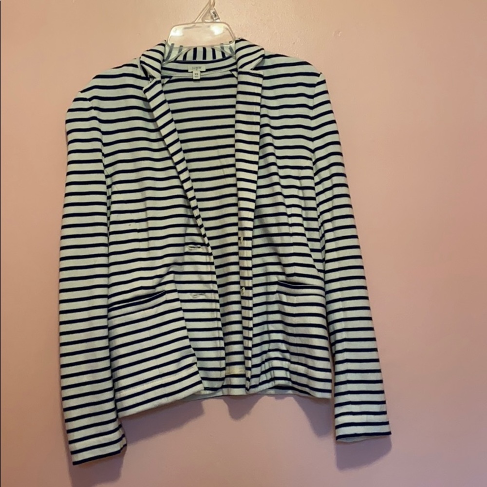 JCrew Striped Suit Coat